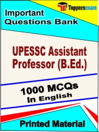 UPESSC Assistant Professor (B.Ed.)  Book in English- Objective MCQ