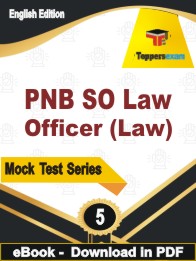 PNB SO Law Officer (Law) Test PDF Book In English - Practice Set