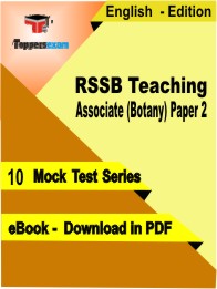 RSSB Teaching Associate (Botany) Paper 2 PDF Book In English- Mock Test/Practice Set
