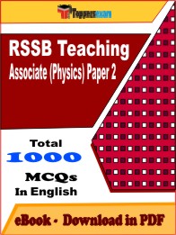 RSSB Teaching Associate (Physics) Paper 2 PDF Book In English - MCQ / Objective Questions