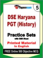 DSE Haryana PGT (History) Test Book in English - Mock Test / Practice Set