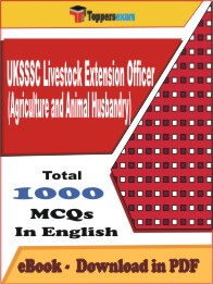 UKSSSC Livestock Extension Officer (Agriculture and Animal Husbandry) PDF Book in English - MCQ / Objective Questions
