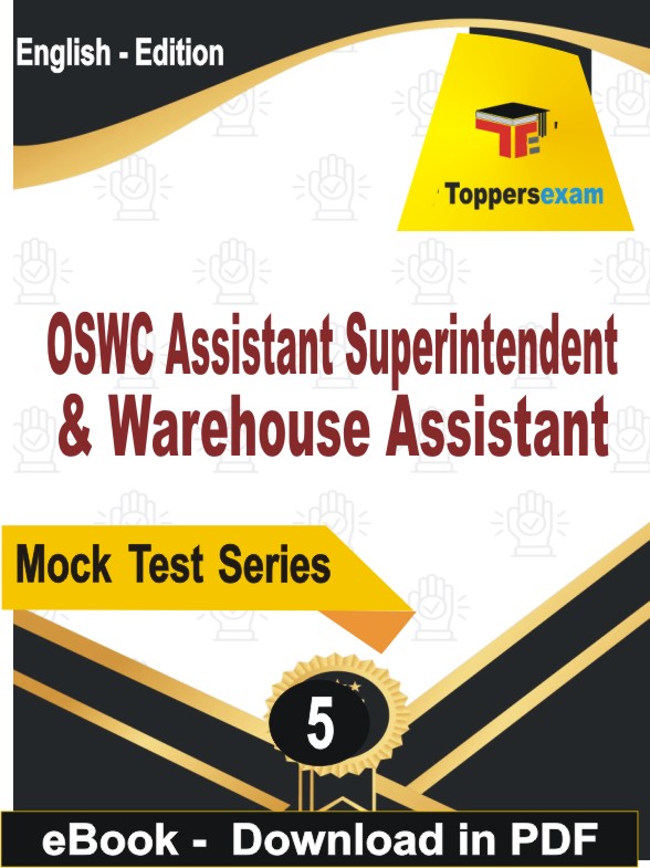 OSWC Assistant Superintendent & Warehouse Assistant PDF Book In English - Practice Set