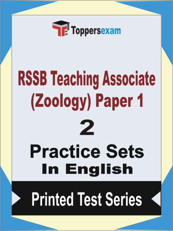 RSSB Teaching Associate (Zoology) Paper 1 Book in English - Question Paper / Practice Set