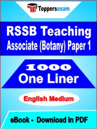 RSSB Teaching Associate (Botany) Paper 1 One Liner Book PDF in English