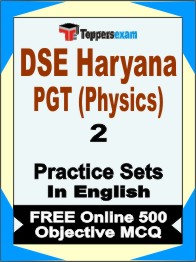 DSE Haryana PGT (Physics) Test Book in English - Question Paper / Practice Set