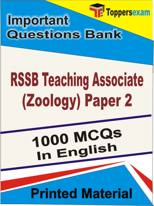 RSSB Teaching Associate (Zoology) Paper 2 Book in English - Objective MCQ