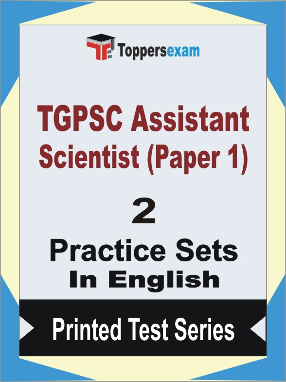 TGPSC Assistant Scientist (Paper 1) Book in English - Question Paper / Practice Set