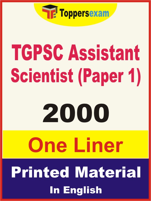 TGPSC Assistant Scientist (Paper 1) One Liner Book in English