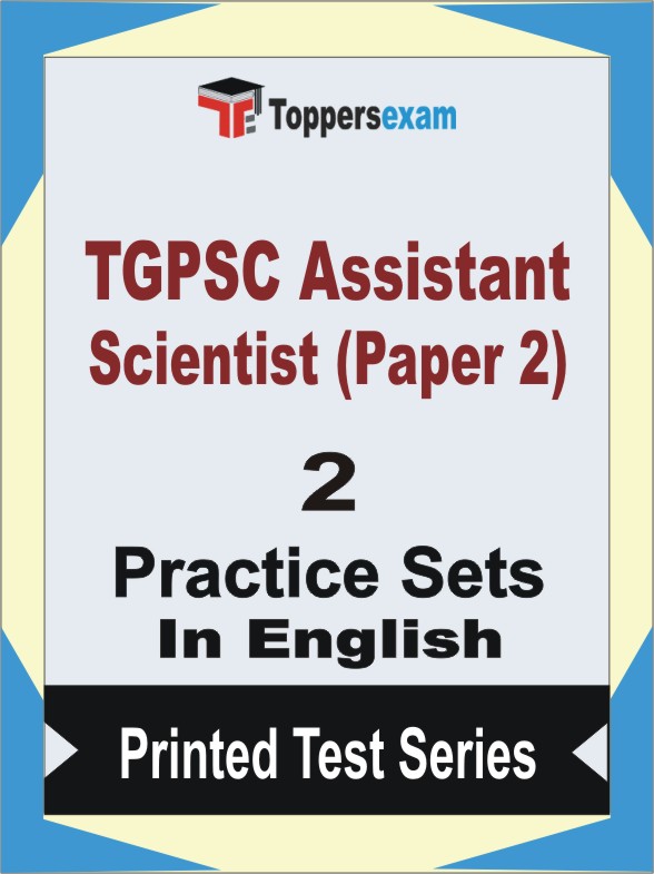 TGPSC Assistant Scientist (Paper 2) Book in English - Question Paper / Practice Set