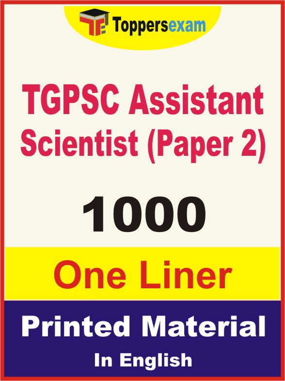 TGPSC Assistant Scientist (Paper 2) One Liner Book in English