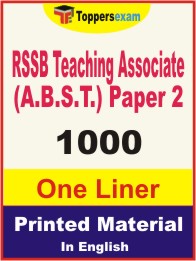RSSB Teaching Associate (A.B.S.T.) Paper 2 One Liner Book in English