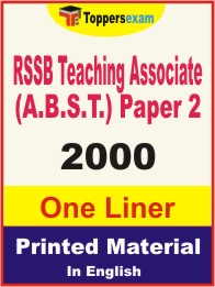 RSSB Teaching Associate (A.B.S.T.) Paper 2 One Liner Book in English