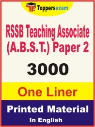 RSSB Teaching Associate (A.B.S.T.) Paper 2 One Liner Book in English