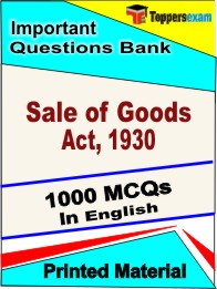 Sale of Goods Act, 1930 Book in English - Objective MCQ