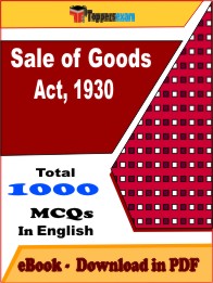 Sale of Goods Act, 1930 PDF Book In English - MCQ / Objective Questions
