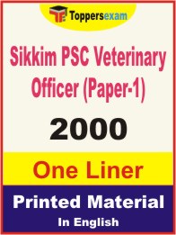 Sikkim PSC Veterinary Officer (Paper-1) One Liner Book in English