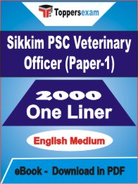 Sikkim PSC Veterinary Officer (Paper-1) One Liner Book PDF in English