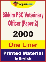 Sikkim PSC Veterinary Officer (Paper-2) One Liner Book in English