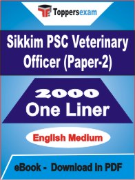 Sikkim PSC Veterinary Officer (Paper-2) One Liner Book PDF in English