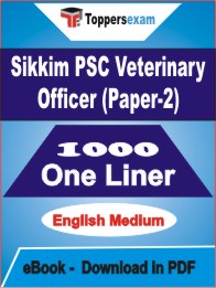 Sikkim PSC Veterinary Officer (Paper-2) One Liner Book PDF in English