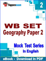 WB SET Geography (Paper 2) PDF Book In English - Question Paper