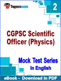 CGPSC Scientific Officer (Physics) PDF Book In English - Question Paper