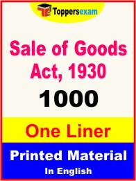Sale of Goods Act, 1930 One Liner Book in English