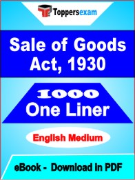 Sale of Goods Act, 1930 One Liner Book PDF in English