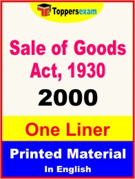 Sale of Goods Act, 1930 One Liner Book in English