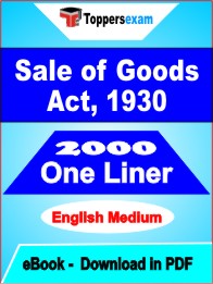 Sale of Goods Act, 1930 One Liner Book PDF in English