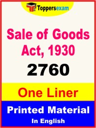 Sale of Goods Act, 1930 One Liner Book in English