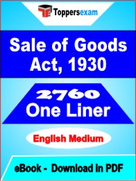 Sale of Goods Act, 1930 One Liner Book PDF in English