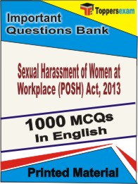 Sexual Harassment of Women at Workplace (POSH) Act, 2013 Book in English - Objective MCQ