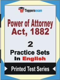 Power of Attorney Act, 1882 Book in English - Question Paper / Practice Set