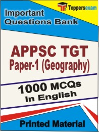 APPSC TGT Paper-1 (Geography) Book in English - Objective MCQ