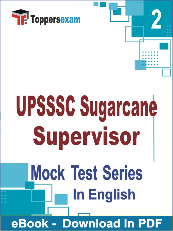 UPSSSC Sugarcane Supervisor PDF Book In English - Question Paper