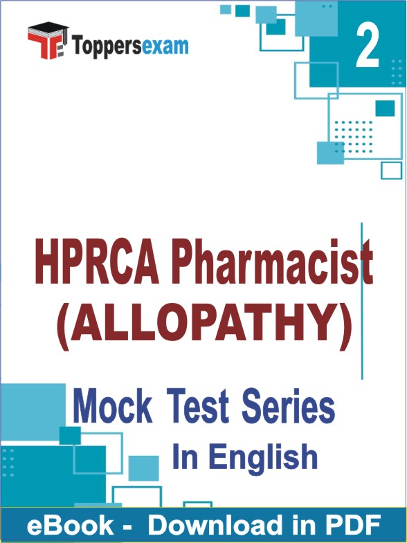HPRCA Pharmacist (ALLOPATHY) PDF Book In English - Question Paper