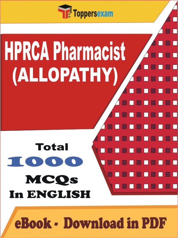 HPRCA Pharmacist (ALLOPATHY) PDF Book In English - MCQ / Objective Questions