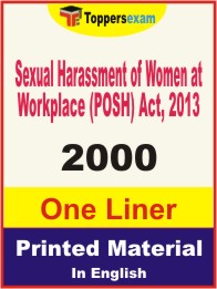 Sexual Harassment of Women at Workplace (POSH) Act, 2013 One Liner Book in English