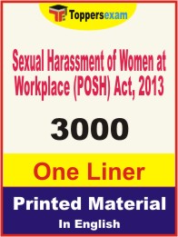 Sexual Harassment of Women at Workplace (POSH) Act, 2013 One Liner Book in English