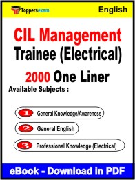CIL Management Trainee (Electrical) One Liner Book PDF in English