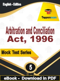Arbitration and Conciliation Act, 1996 Test PDF Book In English - Practice Set