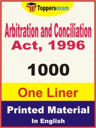 Arbitration and Conciliation Act, 1996 One Liner Book in English