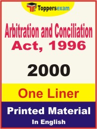 Arbitration and Conciliation Act, 1996 One Liner Book in English