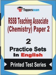 RSSB Teaching Associate (Chemistry) Paper 2 Book in English - Mock Test / Practice Set