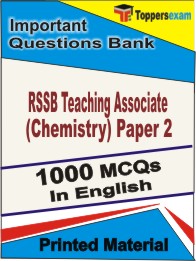 RSSB Teaching Associate (Chemistry) Paper 2 Book in English - Objective MCQ