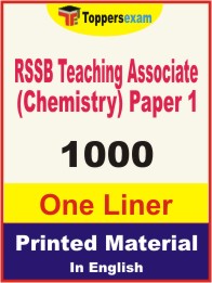RSSB Teaching Associate (Chemistry) Paper 1 One Liner Book in English