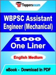 WBPSC Assistant Engineer (Mechanical) One Liner Book PDF in English
