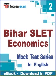 Bihar SLET Economics Test PDF Book In English - Question Paper